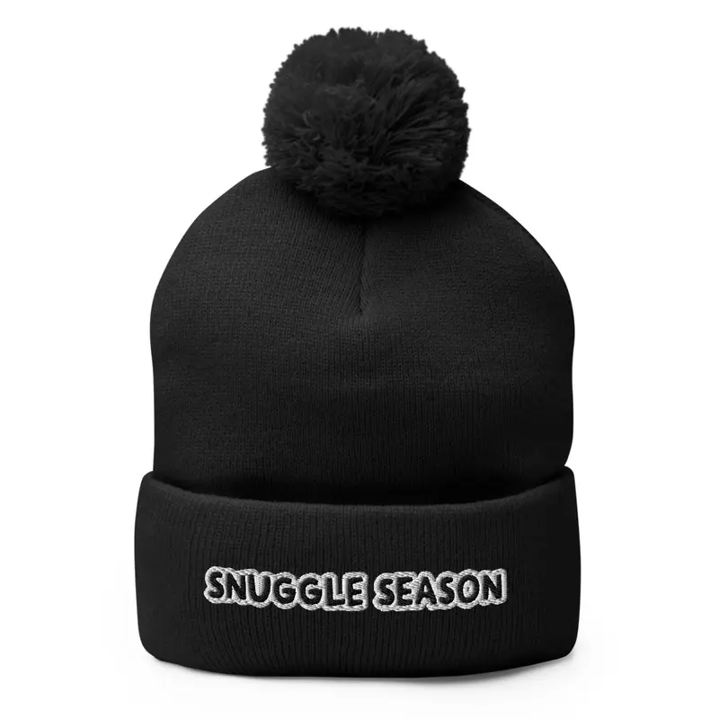 Cozy "Snuggle Season" Pom-Pom Beanie